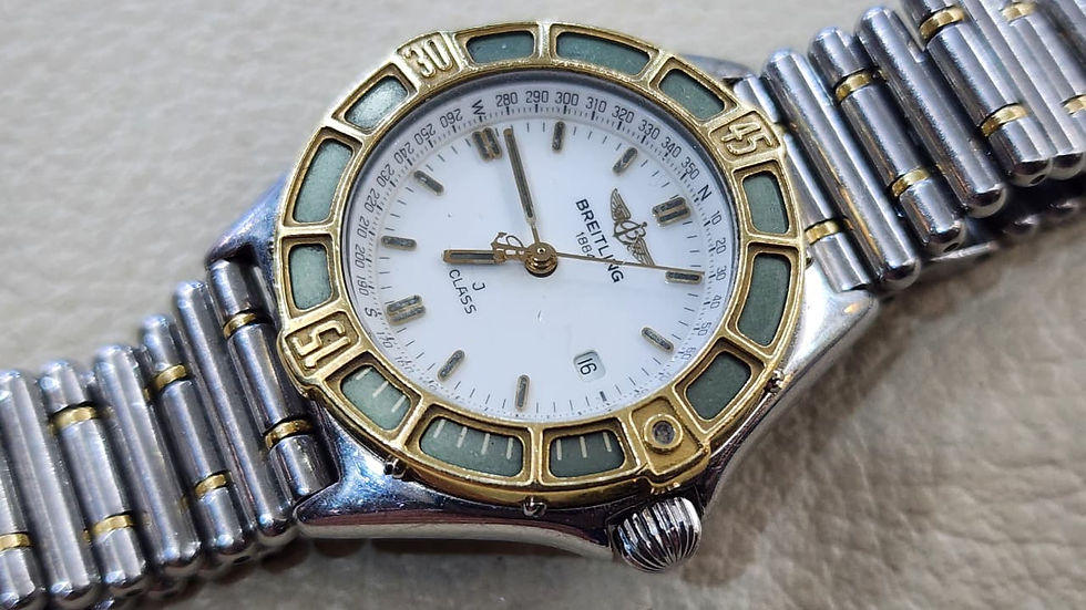 Breitling J Class D56023 Watch Quartz 31mm Steel Gold White Dial