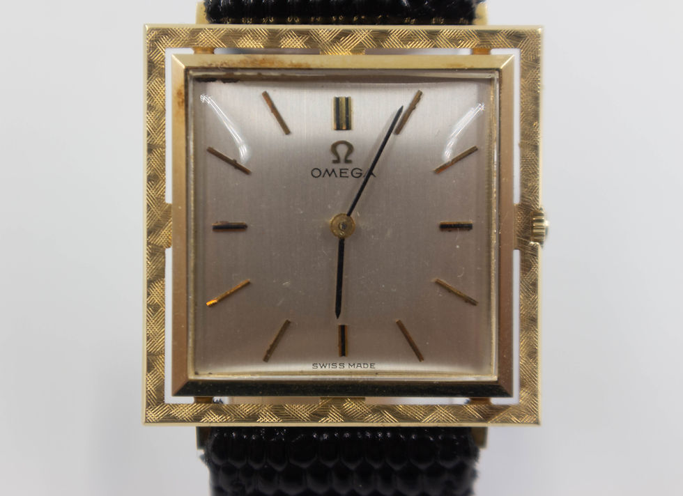 Omega D6650 Solid 14k Yellow Gold Art Deco Vintage Wristwatch