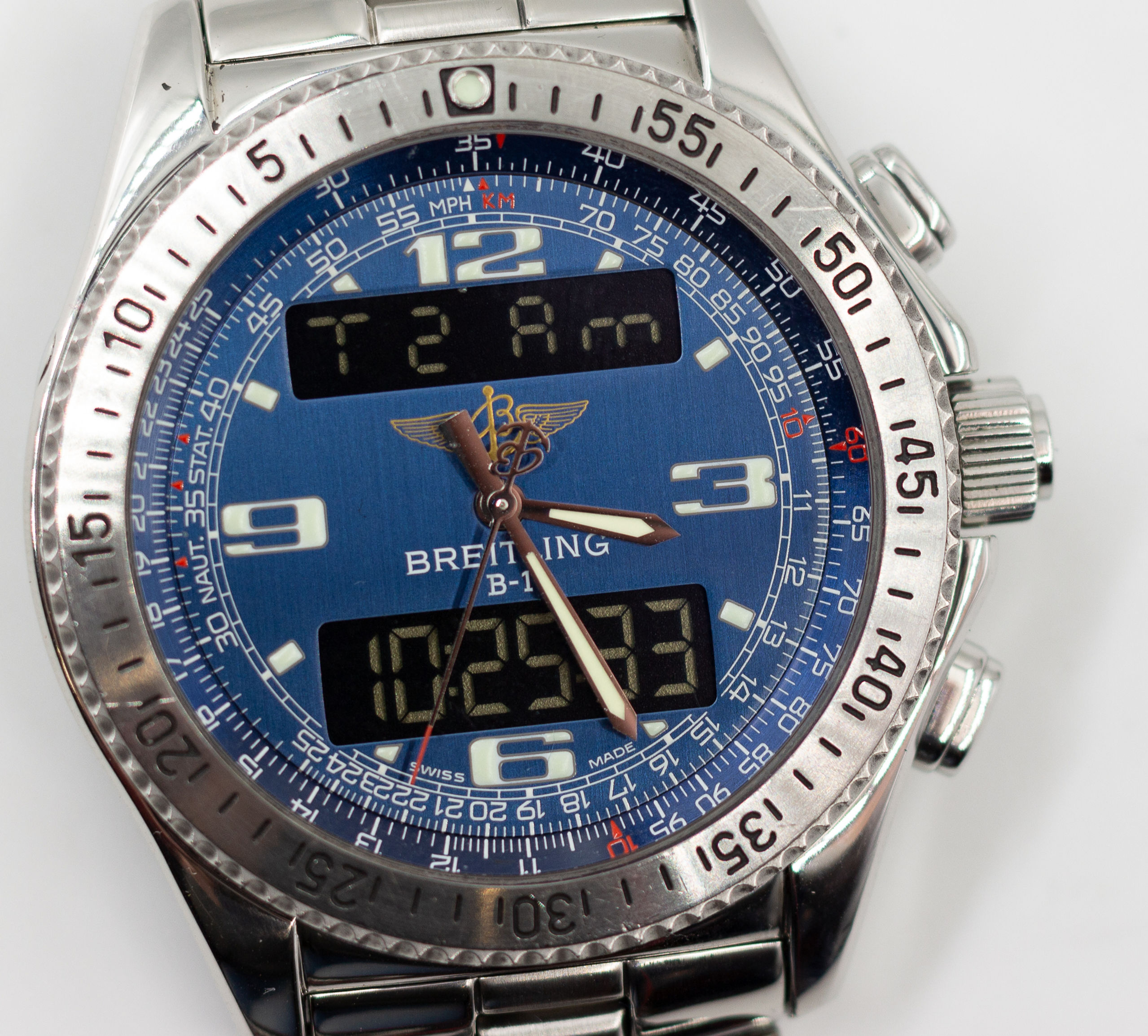 Breitling B1 Blue Dial 43mm A68362 Full Set Quartz Wristwatch