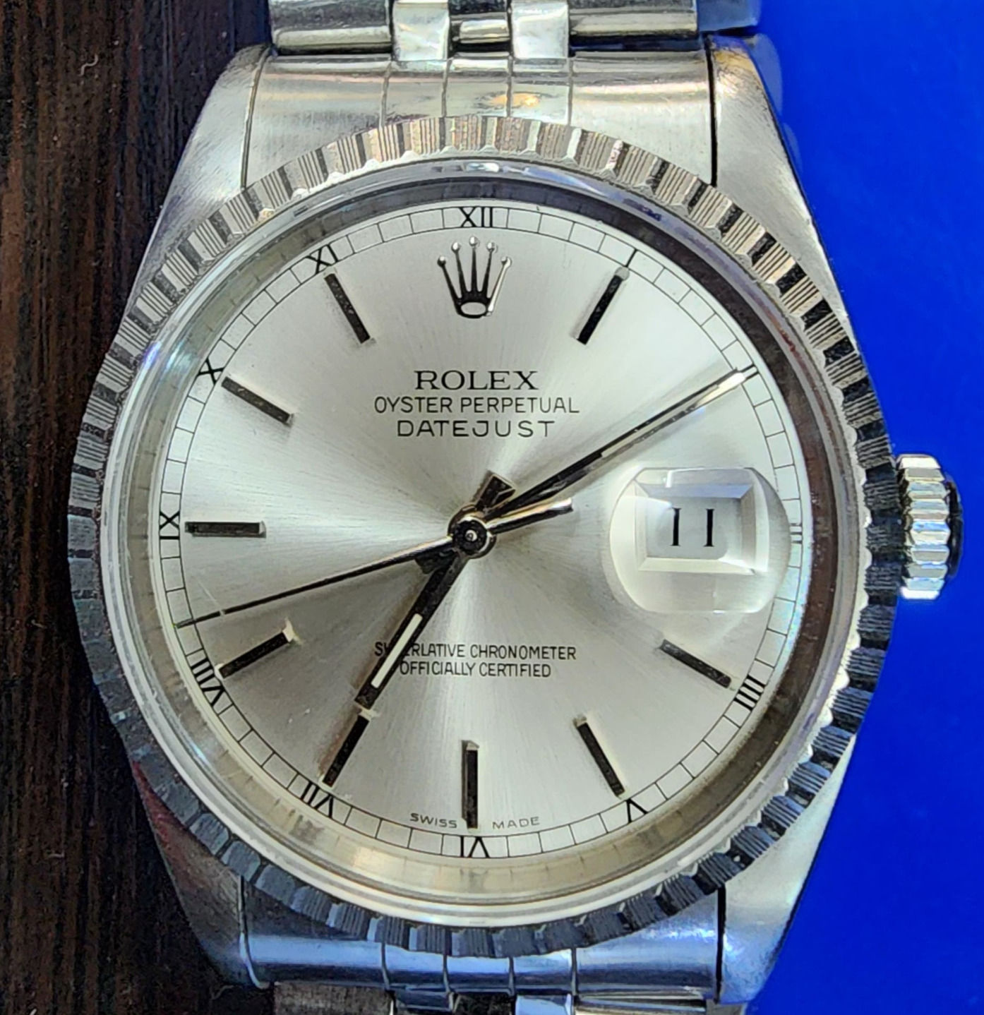 Rolex Datejust 36 Watch 16220 Silver Dial Automatic Steel Luxury Vintage