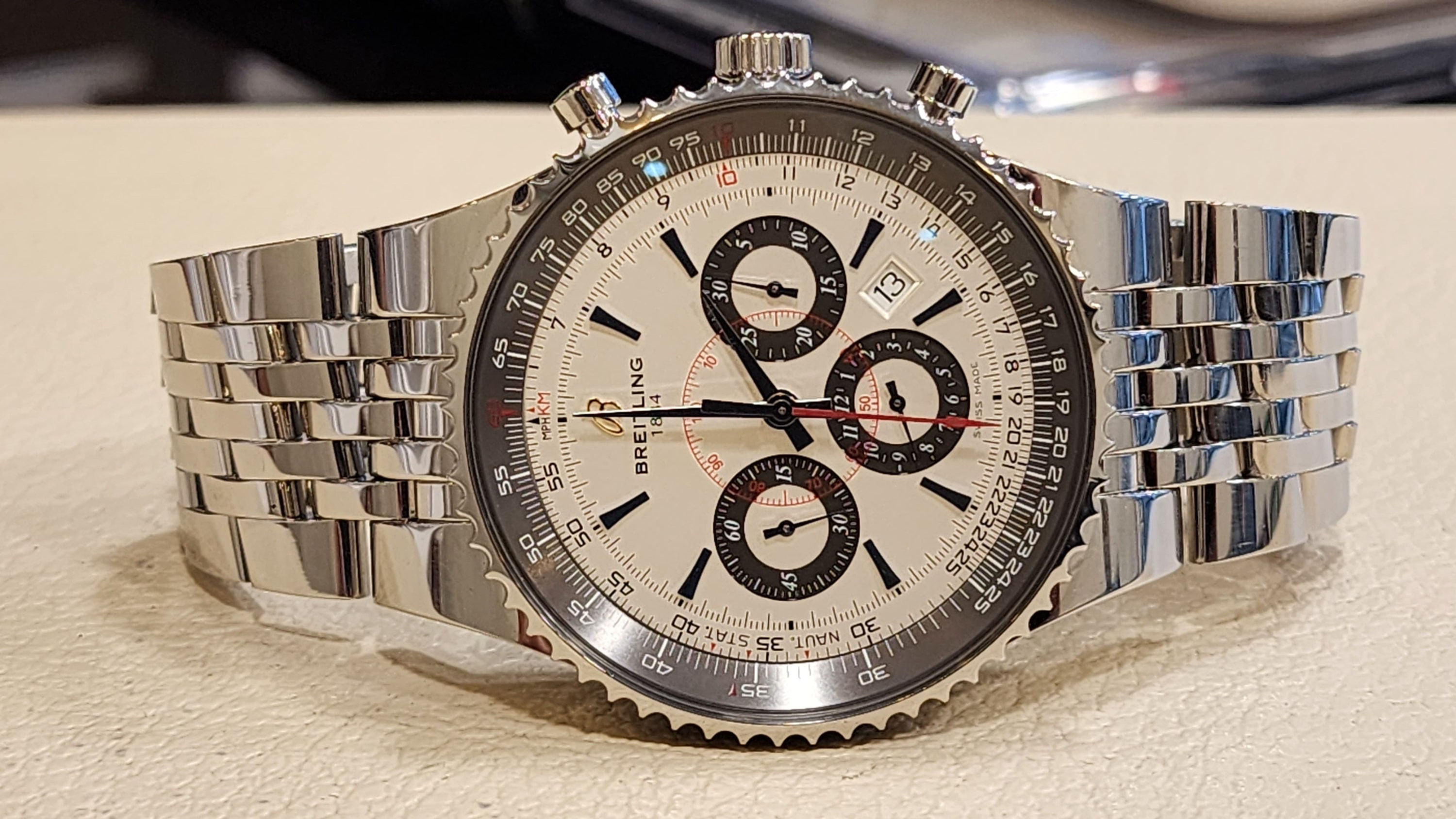 Breitling Montbrillant A23351 Automatic 47mm Stainless Steel Wristwatch