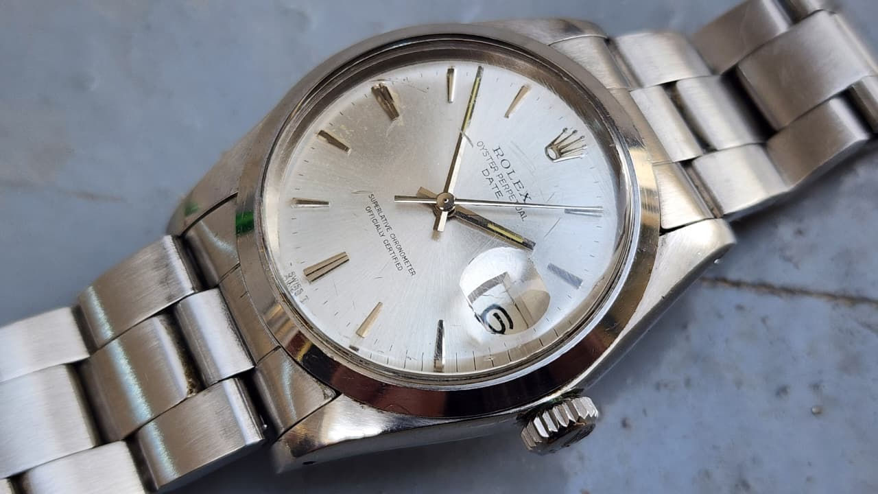 Rolex Oyster Perpetual Date 1500 Watch 34mm Silver Dial Automatic Steel