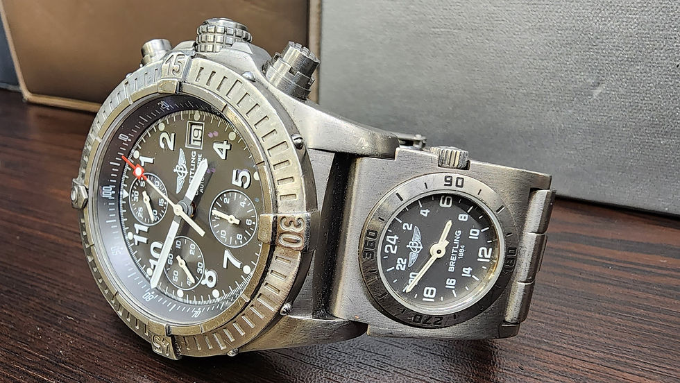 Breitling Avenger Chronograph Watch UTC E13360 Automatic Titanium 44mm