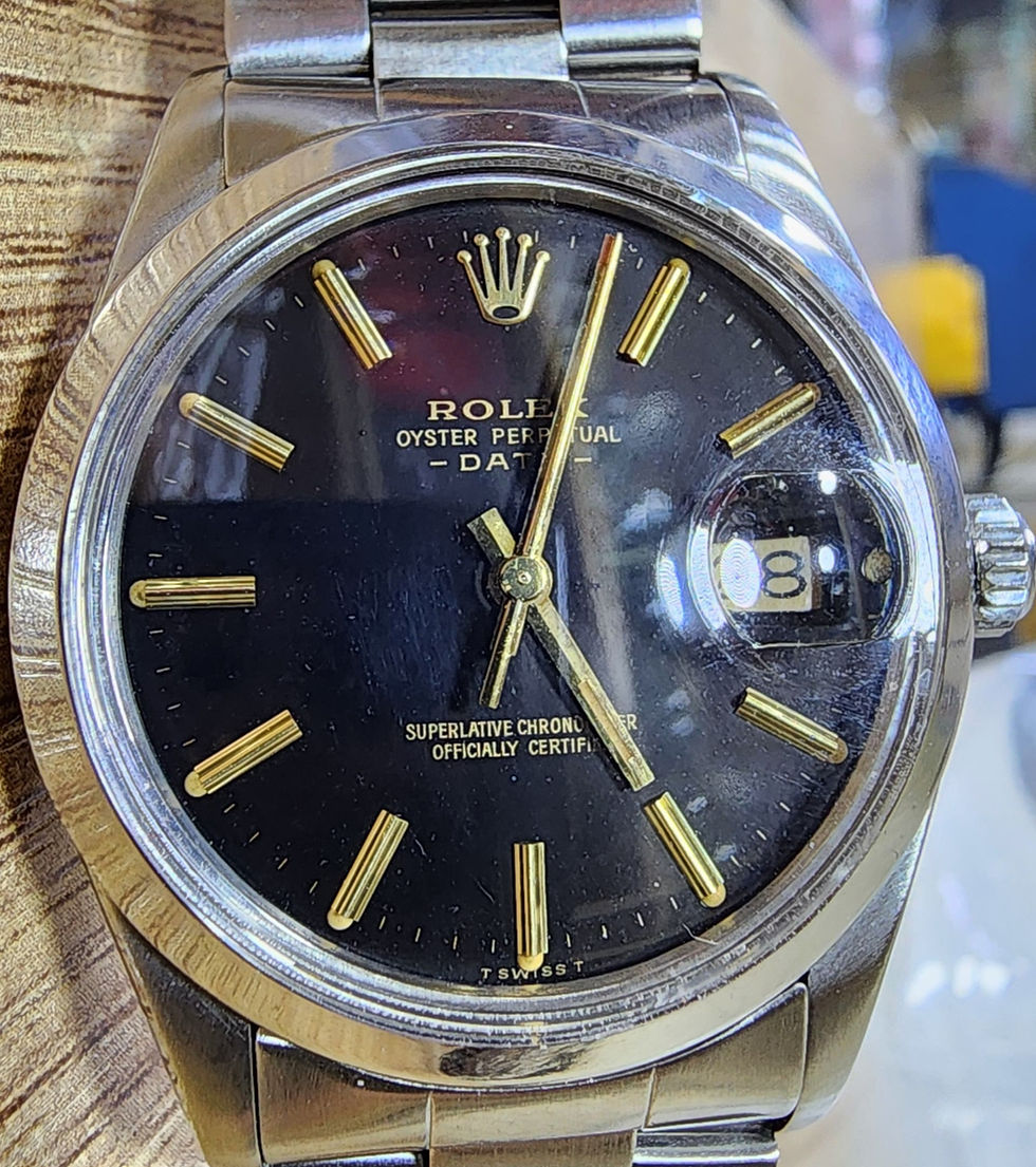 Rolex Oyster Perpetual Date Watch 15000 Automatic 34mm Black Dial Steel