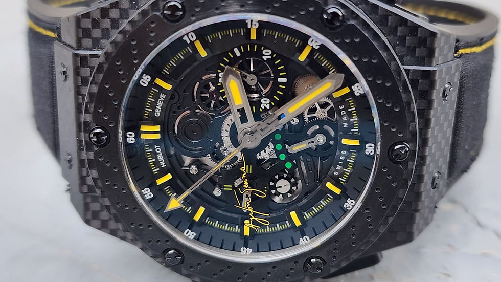 Thumbnail: Hublot King Power Ayrton Senna Watch Forged Carbon Ceramic Black 48mm Automatic