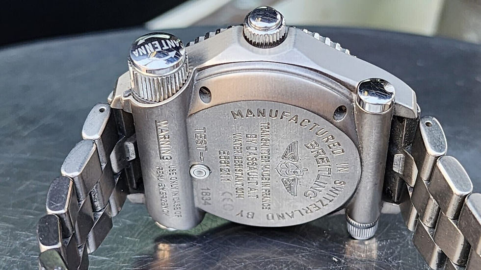 Thumbnail: Breitling Emergency E56121 Royal Air Force RAF Logo Titanium 43mm Wristwatch