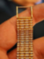 Audemars Piguet Bamboo Factory Diamonds 18k Gold Quartz Watch 27mm Vintage