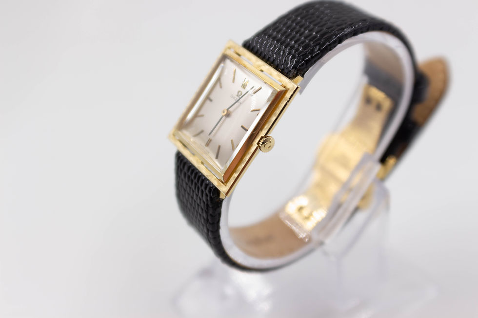 Thumbnail: Omega D6650 Solid 14k Yellow Gold Art Deco Vintage Wristwatch