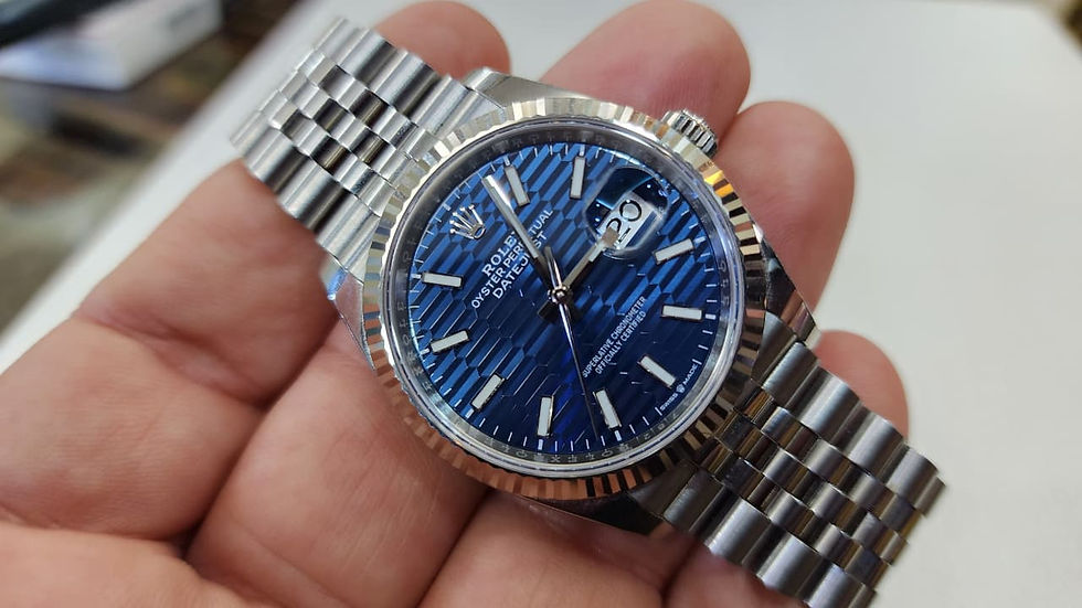 126334 Rolex Datejust 41 Watch Blue Dial Automatic Steel White Gold