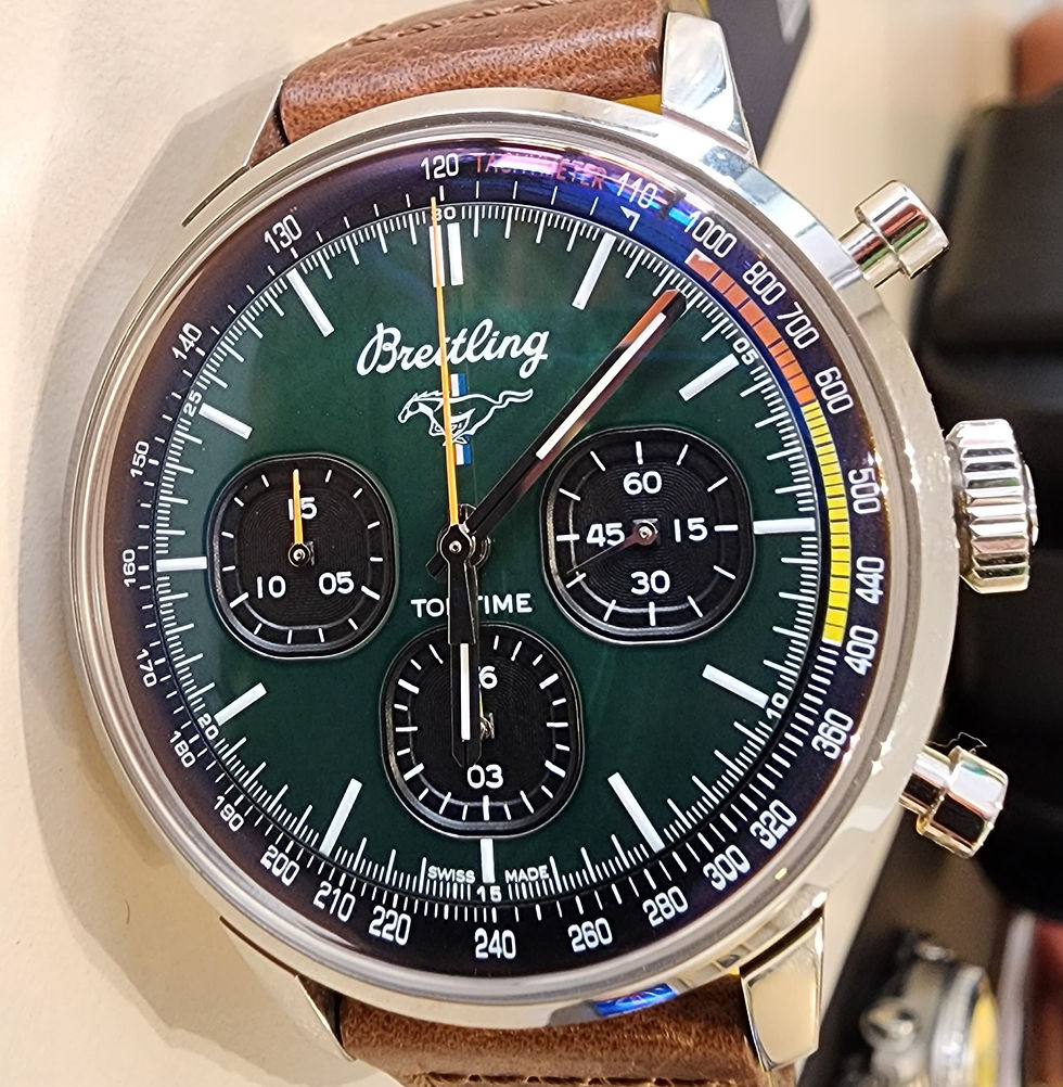 Breitling Top Time Watch Ford Mustang A25310 Automatic 42mm Green Dial