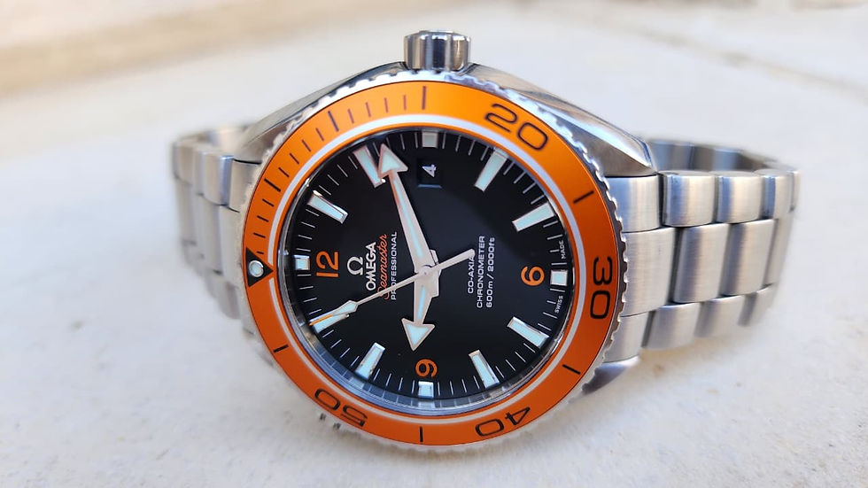 Thumbnail: Omega Seamaster Planet Ocean Watch 46mm Automatic Steel Orange Bezel