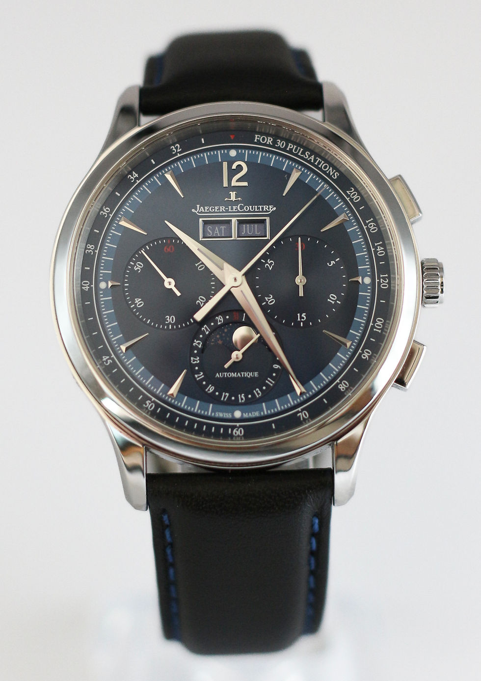 Thumbnail: Jaeger-LeCoultre Watch Chronograph Calendar Blue Dial Q4138180 Steel 40mm Auto