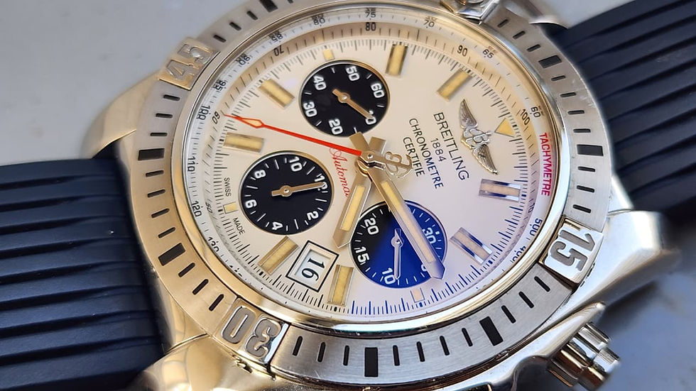 Thumbnail: AB0115 Breitling Chronomat 44 Airborne Watch Silver Dial Automatic Steel