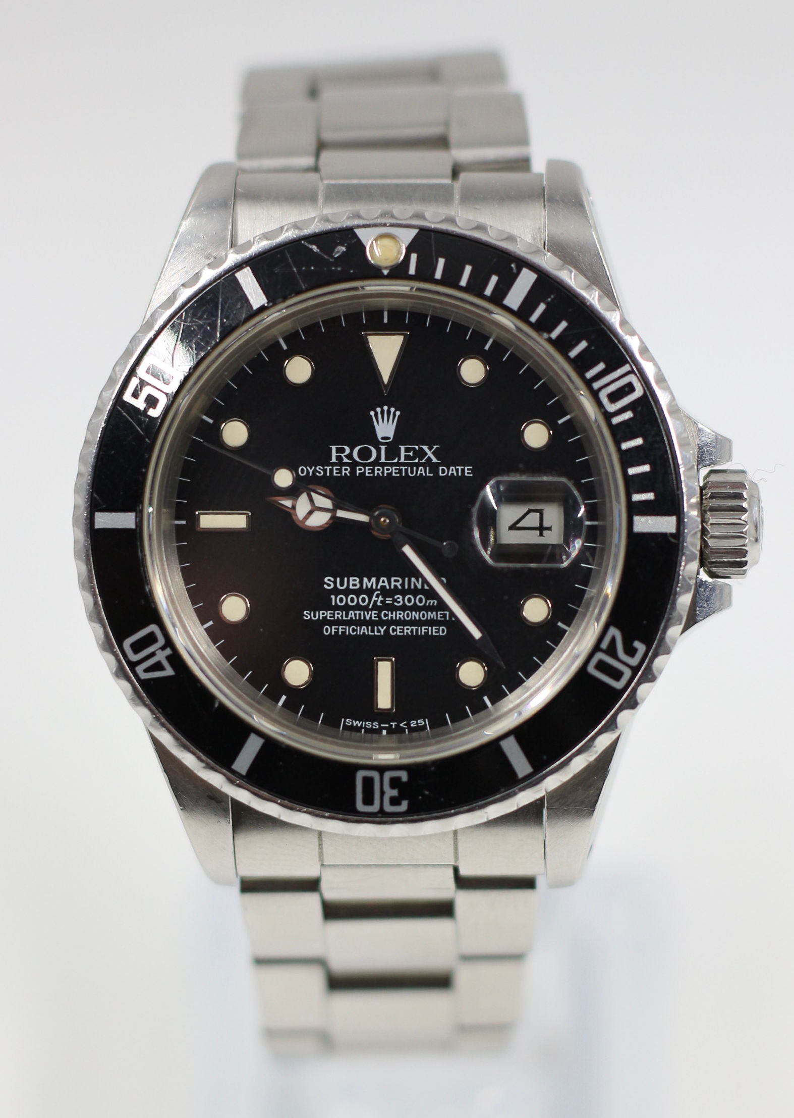1987 Rolex Submariner 16800 Watch 40mm Automatic Steel Black Dial Pumpkin Patina