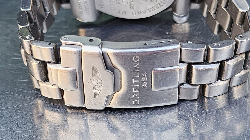 Thumbnail: Breitling Emergency E56121 Royal Air Force RAF Logo Titanium 43mm Wristwatch