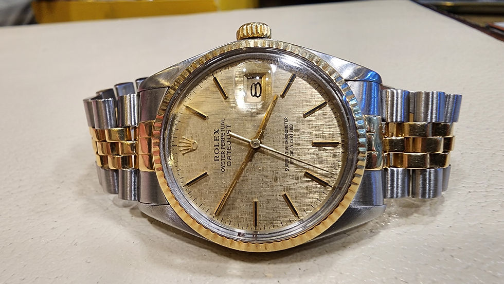 1979 Rolex Datejust 36 Watch Ref. 16013 Automatic Steel Gold Vintage