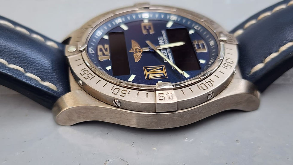 Thumbnail: E79362 Breitling Aerospace Avantage Watch 42 Titanium WIN Logo BlueDial Quartz