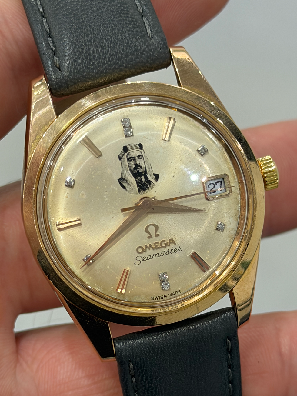 Thumbnail: Omega Seamaster 18k Rose Gold Portrait Watch 32mm Automatic Sheikh Bahrain