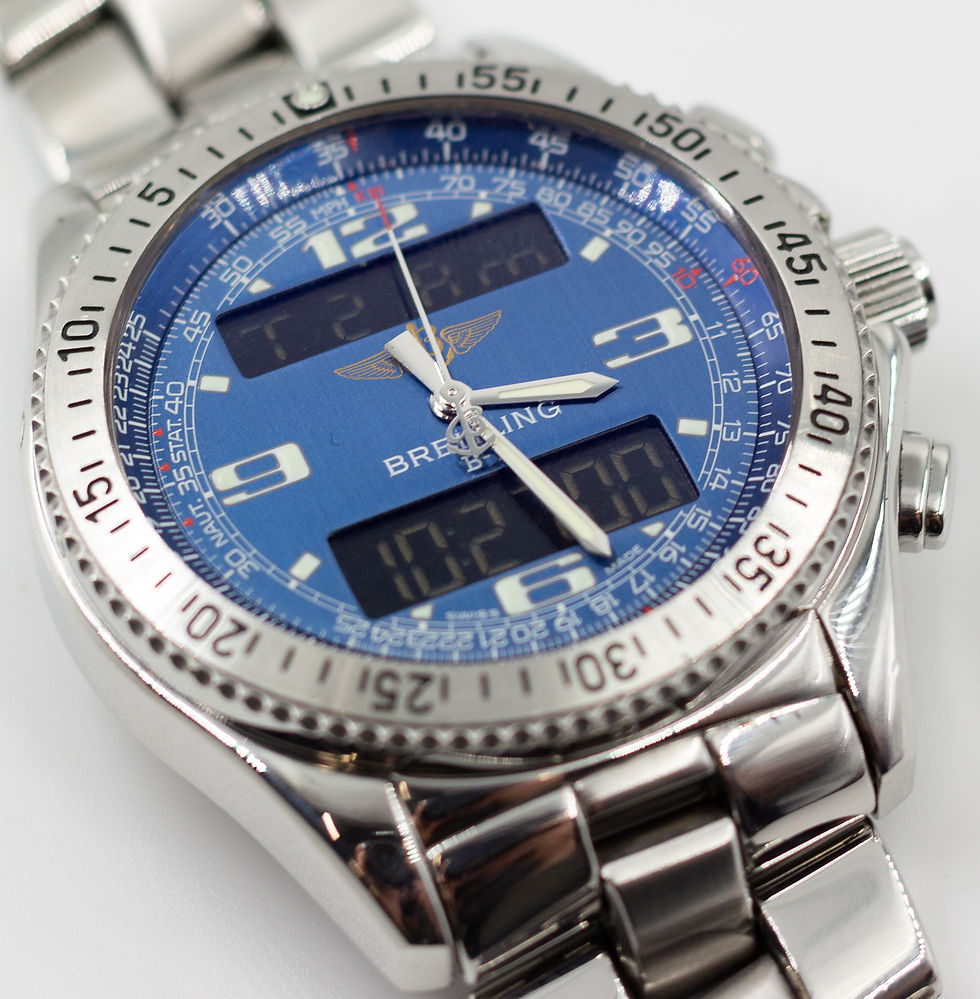 Thumbnail: Breitling B1 Blue Dial 43mm A68362 Full Set Quartz Wristwatch