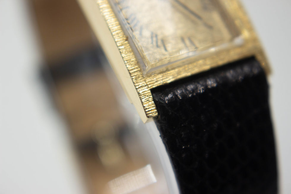 Thumbnail: Omega 14k Gold Manual Wind Tank 21mm x 35mm