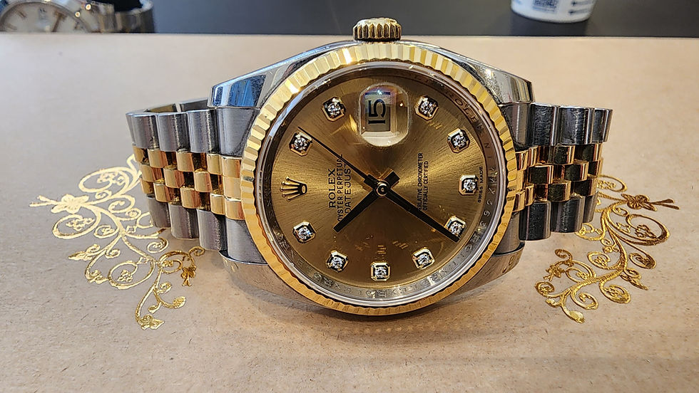 Rolex Datejust 36 Watch Ref. 116233 Steel Gold Automatic Factory Diamond