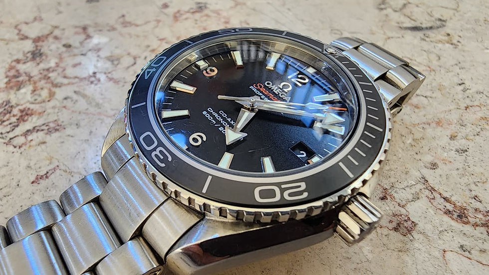 Omega Watch Seamaster Planet Ocean Automatic Steel 45.5mm Black Dial