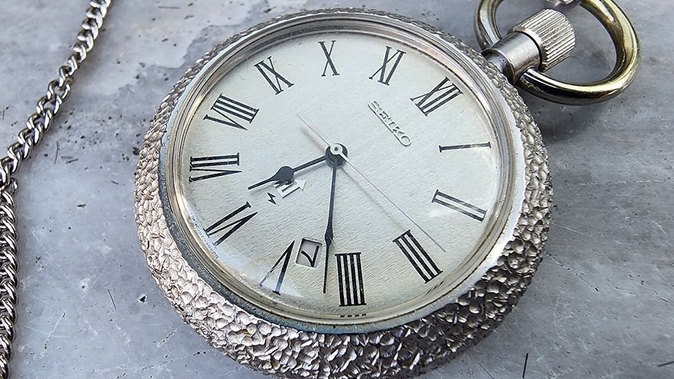 Thumbnail: Seiko Elnix Silver Pocketwatch 44mm Vintage W Chain