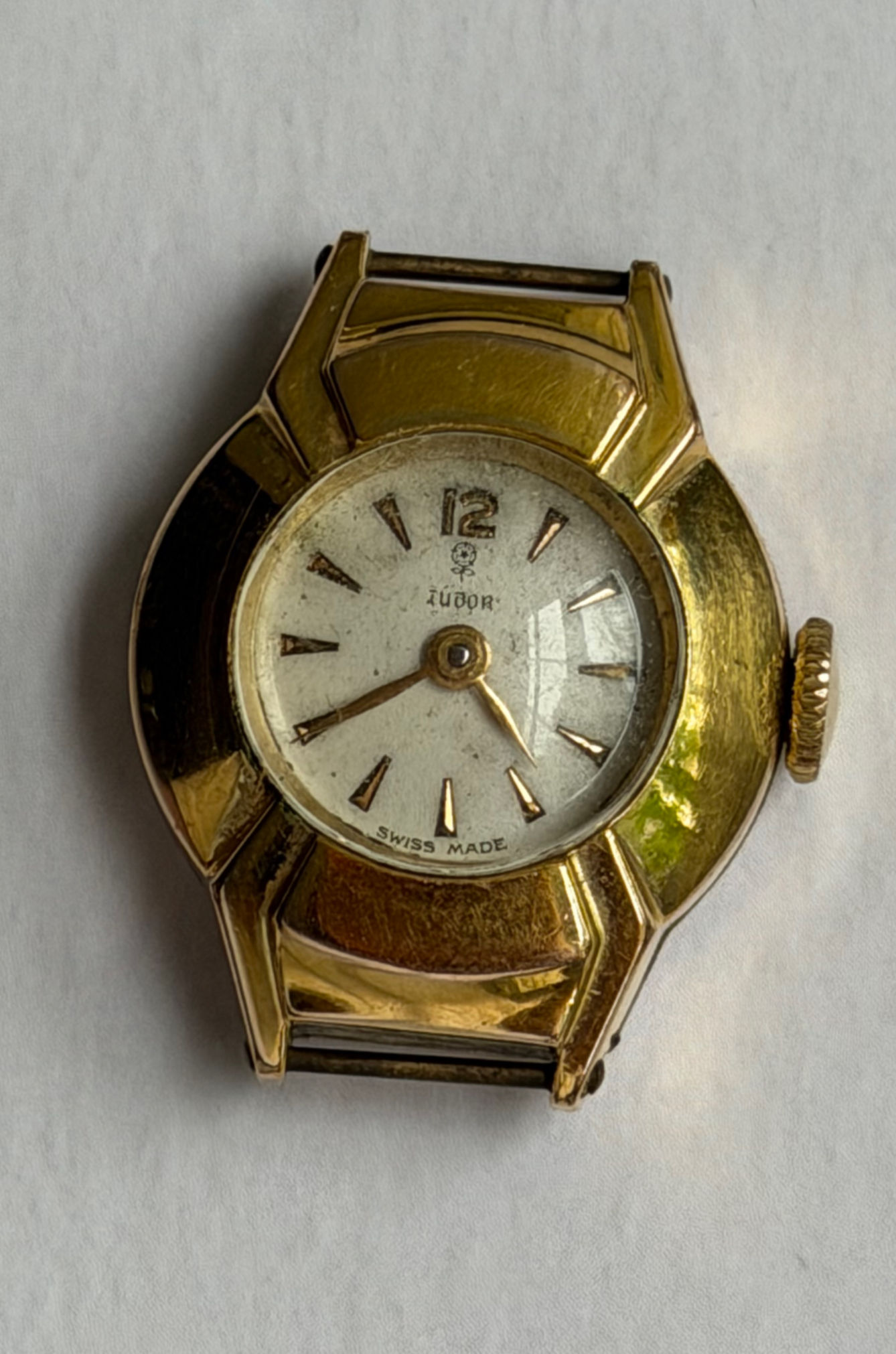 Tudor Art Deco Cocktail Watch Ladies Gold Plated Manual Wind 20mm