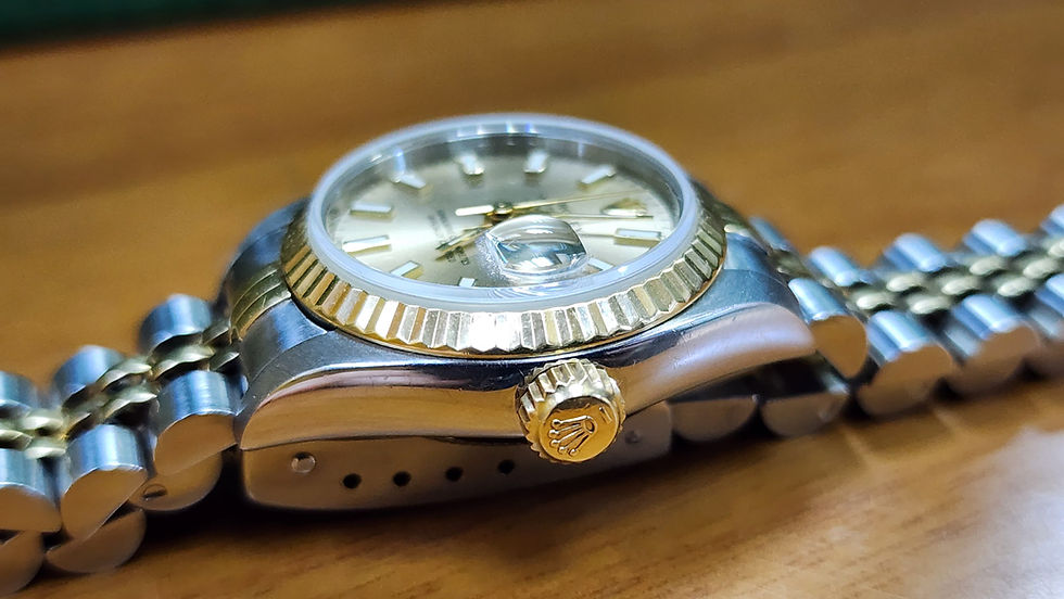 Thumbnail: Rolex Datejust Watch ref.69173 Ladies Gold Steel Automatic 26mm