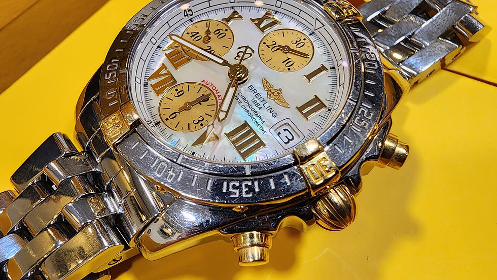 Thumbnail: Breitling Chrono Cockpit Watch B13358 Steel Gold 39mm Automatic Full Set