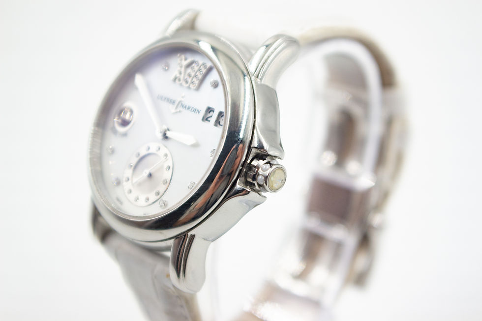 Thumbnail: Ulysse Nardin 243-22 GMT 37mm Factory Diamond MOP Dial Full Set