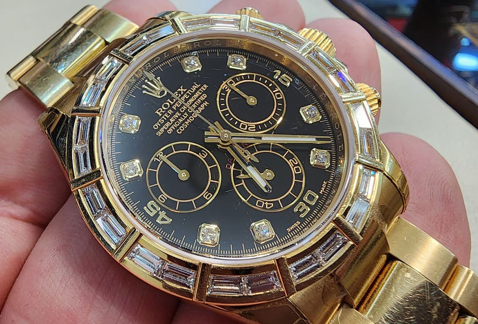 Thumbnail: Rolex Daytona Watch 116568H Cosmograph Daytona Baguette Diamond Bezel Automatic