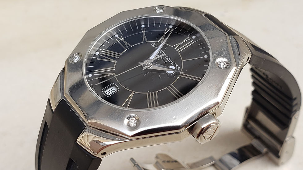 Thumbnail: Baume & Mercier Riviera Watch 37mm Quartz Factory Diamond Bezel