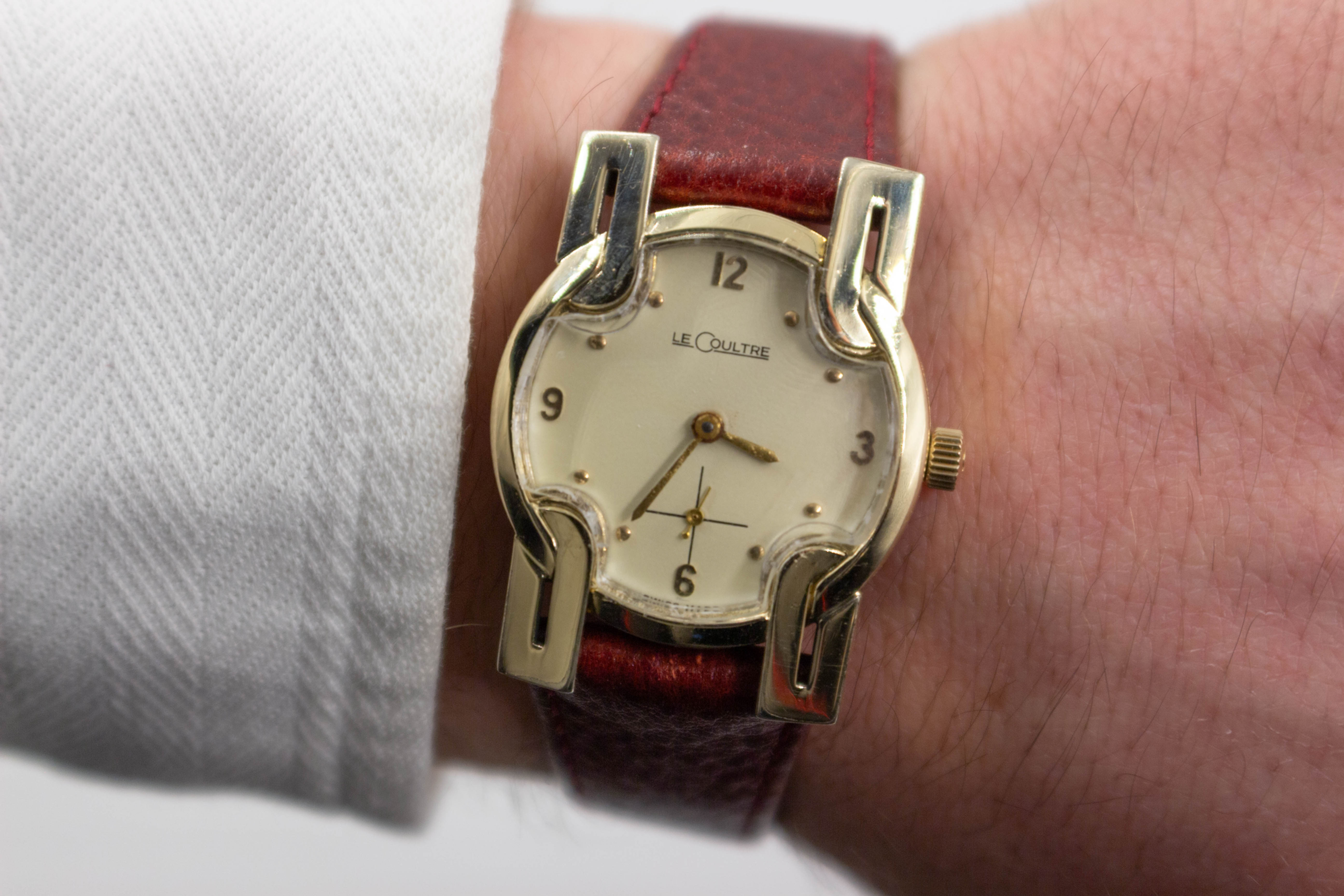 Jaeger-LeCoultre Unusual Lugs Cal. 480/CW Rare 14k Gold Fill