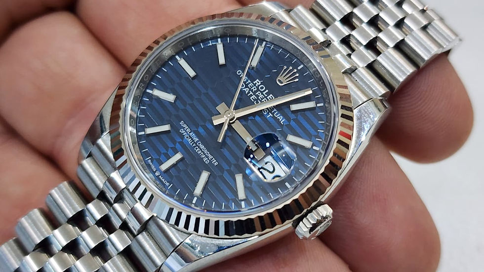 126334 Rolex Datejust 41 Watch Blue Dial Automatic Steel White Gold