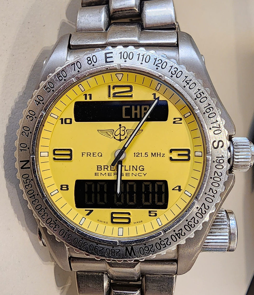 Breitling Emergency Watch E56321 Quartz 43mm Titanium Yellow Dial