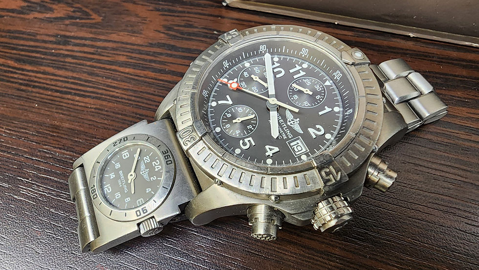 Breitling Avenger Chronograph Watch UTC E13360 Automatic Titanium 44mm