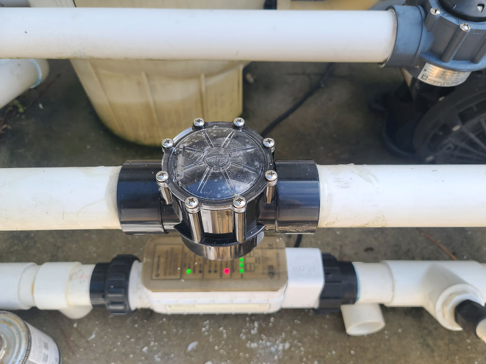 check valve installed during pool heater installation