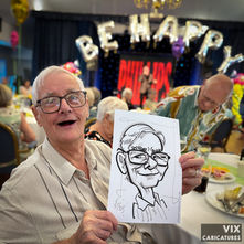 Caricature drawn on the spot by vix caricatures