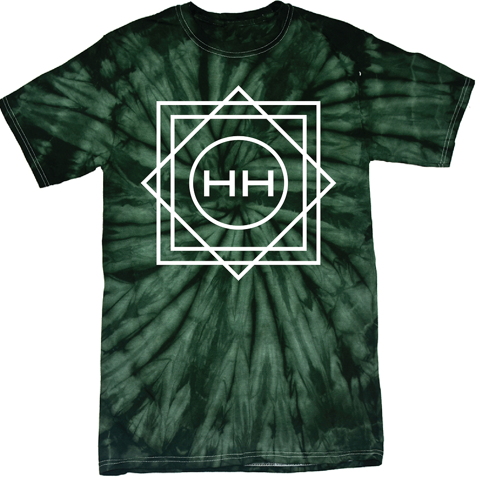 Hollywood Hamilton tie dye tee, green tie dye tshirt, green and white tie dye shirt, mens tie dye, streetwear tie dye