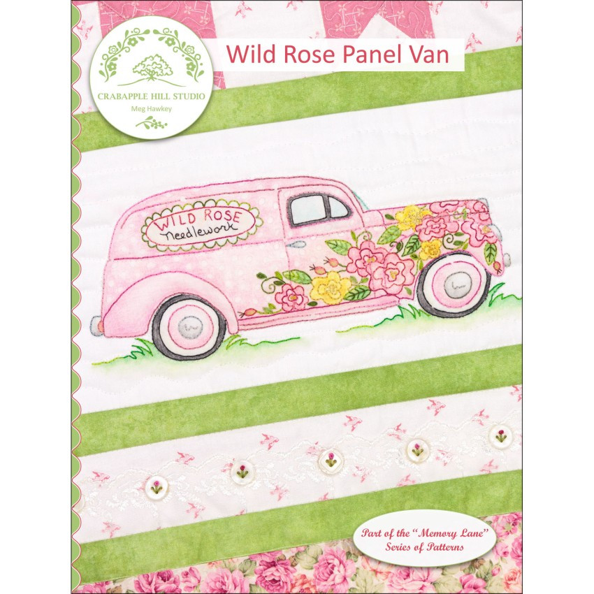 Wild Rose Panel Van Hand Embroidery Pattern