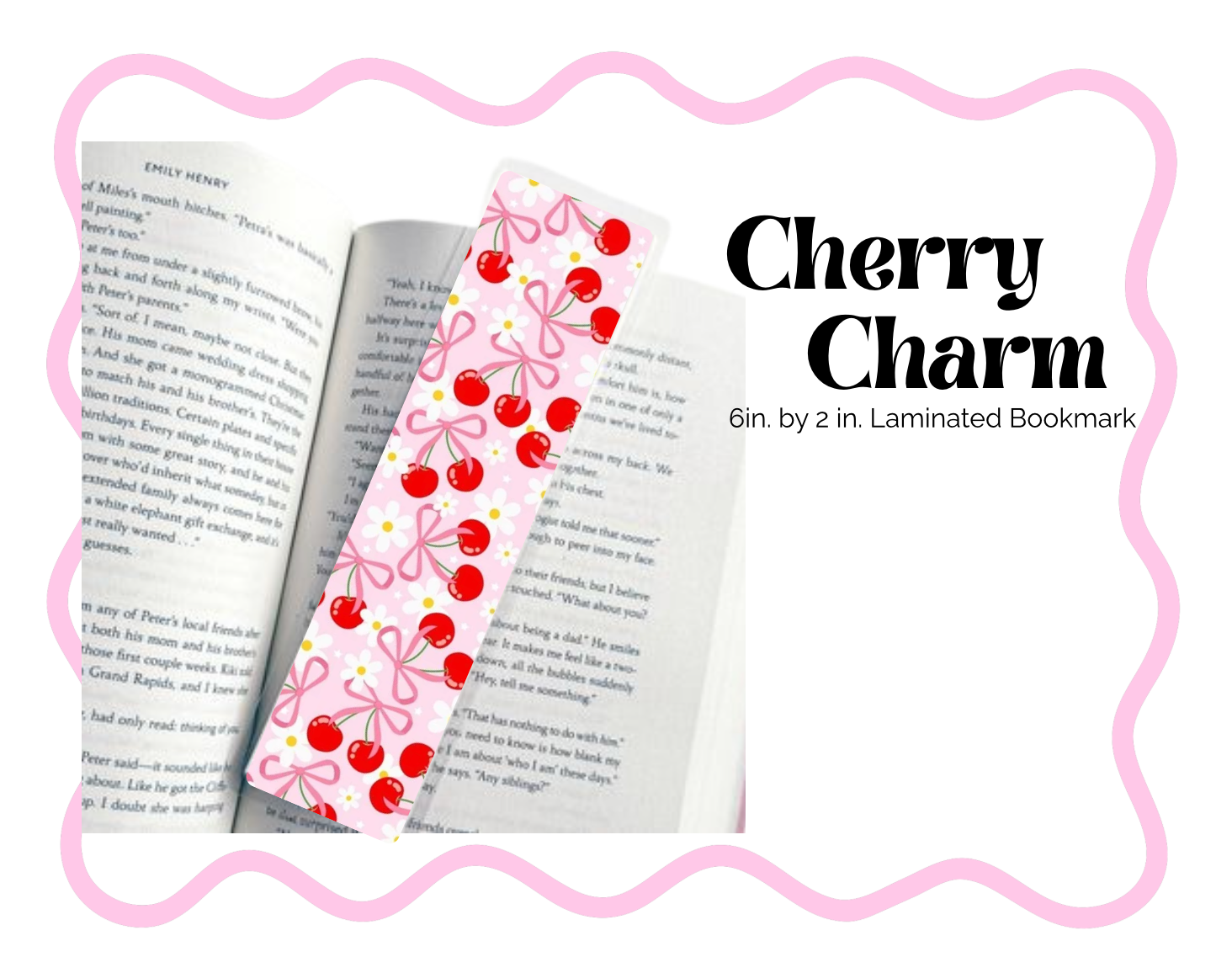 Cherry Charm - Laminated Bookmark