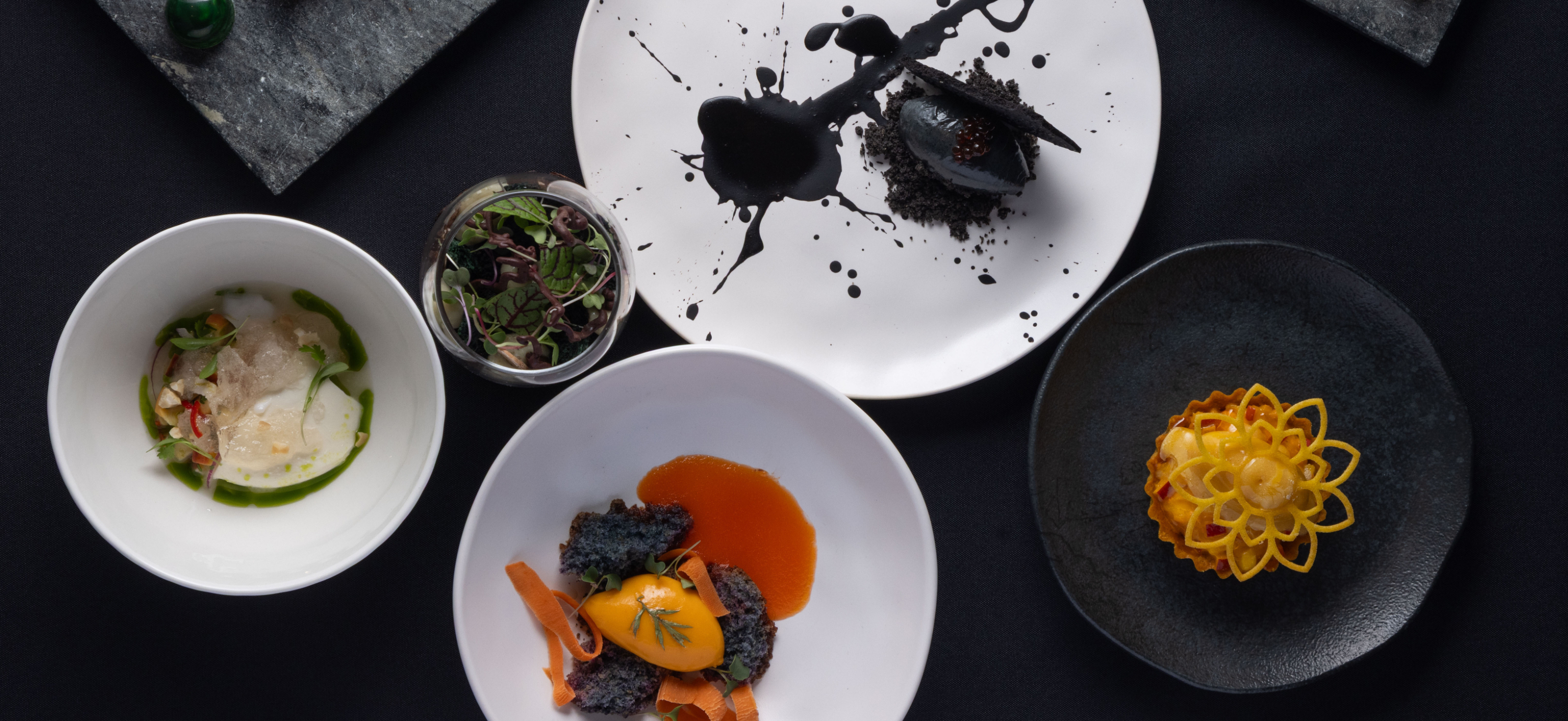 Arranged Food and Objects