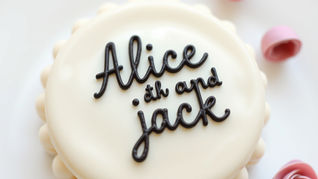 Personalised wedding dessert