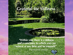 Grateful for Stillness – A Lesson from the Meditation Garden