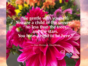 Grateful to Be Here and to Be Gentle With Myself