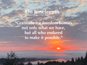 Gratitude and a Prayer for Freedom, Struggle & Progress