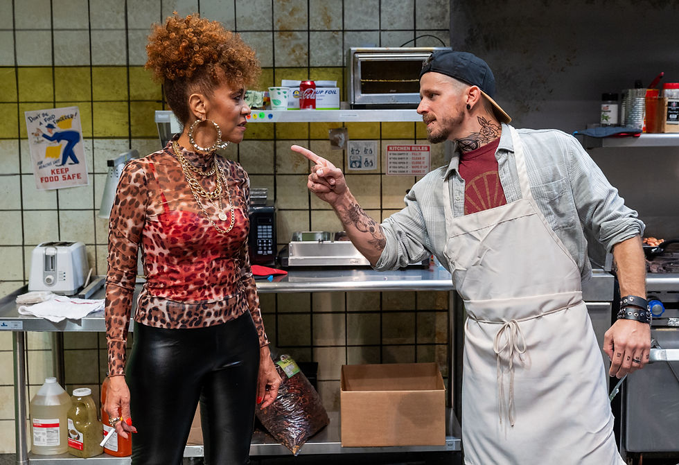 Zoetic Stage - Clyde's 3 (Pictured - Karen Stephens, Kristian Bikic. Photo - Morgan Sophia