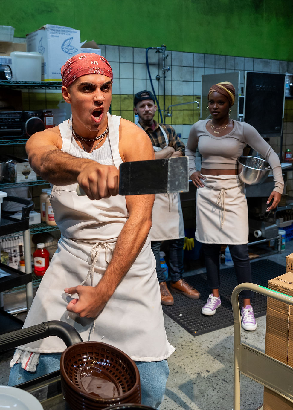 Zoetic Stage - Clyde's 2 (Pictured - Gabriell Salgado, Kristian Bikic, Sydney Presendieu. 