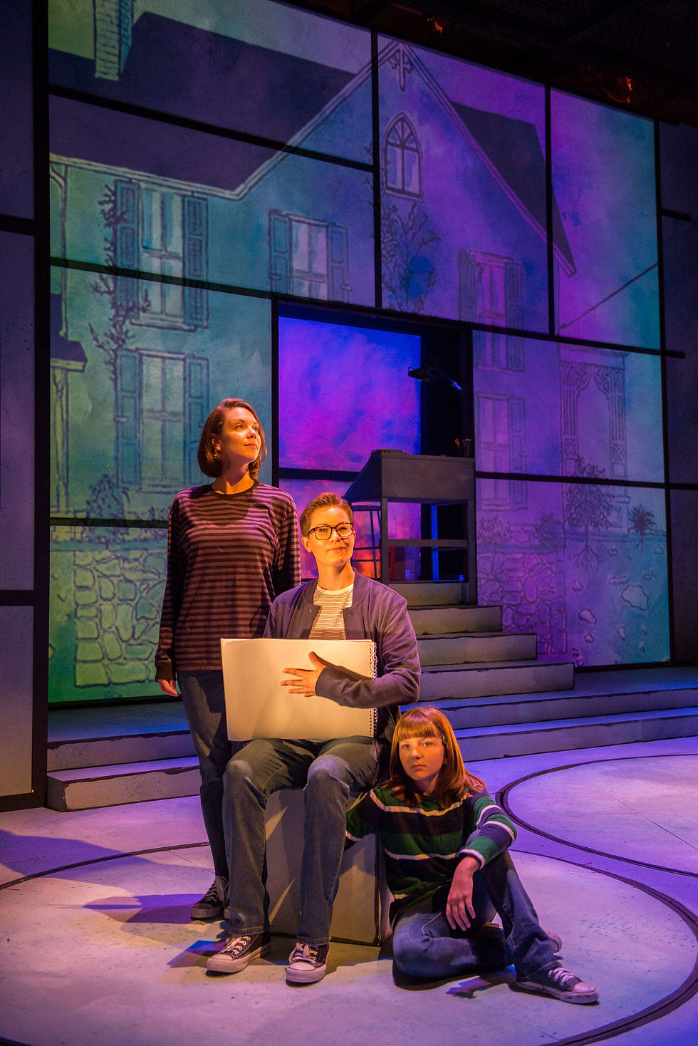 Zoetic Stage Fun Home 1 (Kimmi Johnson, Anna Lise Jensen, Alexa Lasanta, Photo - Justin Na